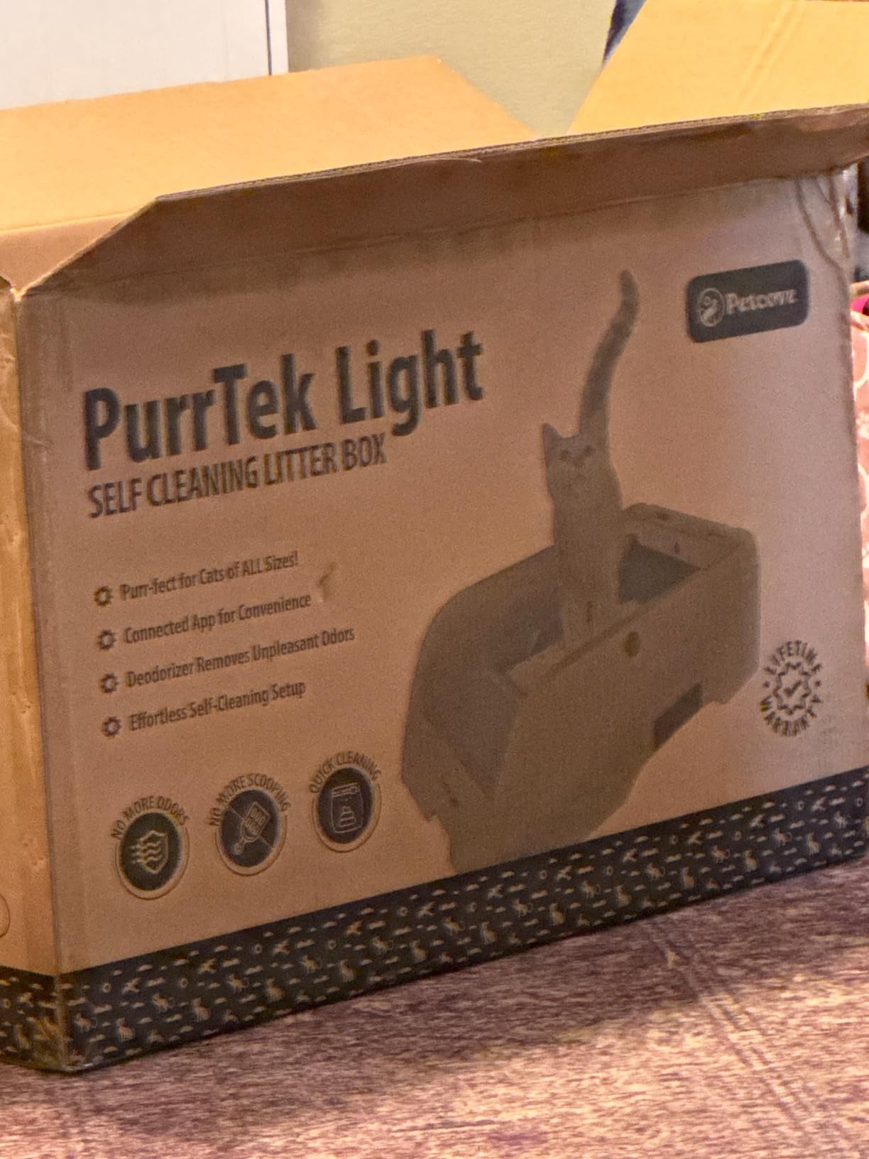 Petcove PurrTek Automatic Litter Box Self Cleaning 5GHz Wi-Fi, Odor Control customer photo 2