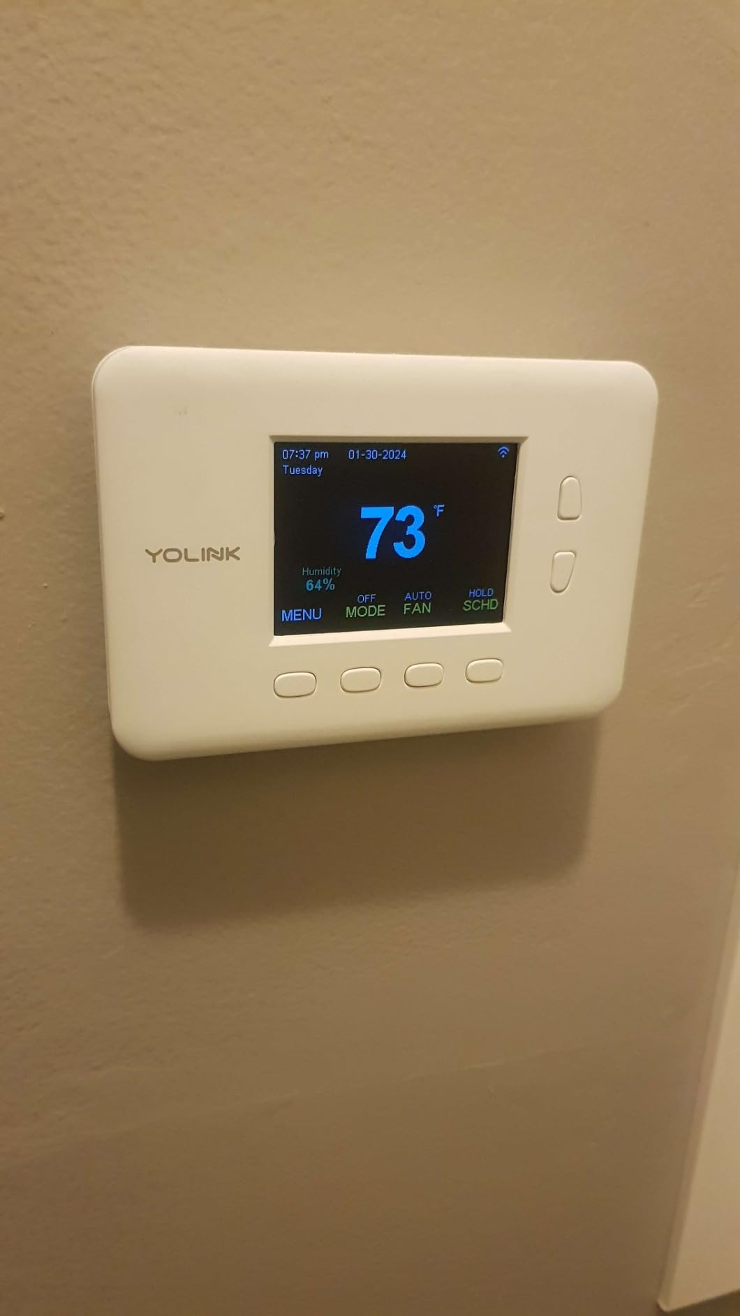YoLink Thermostat 2, Smart Heat Pump Thermostat, YS4004 customer photo 1