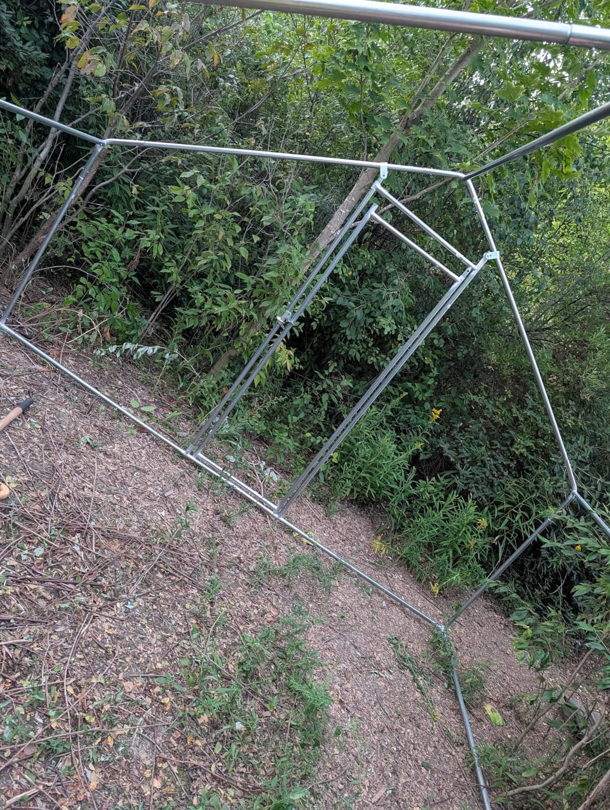 Large Metal Chicken Coop, Chicken Runs for Yard with Cover Walk-in Poultry Cage for 10 20 Chickens, Chicken Pen Duck Coop with Water-Resident Top and Feeding Door, Spire Hen House 12.8Lx9.84Wx6.6H FT customer photo 2