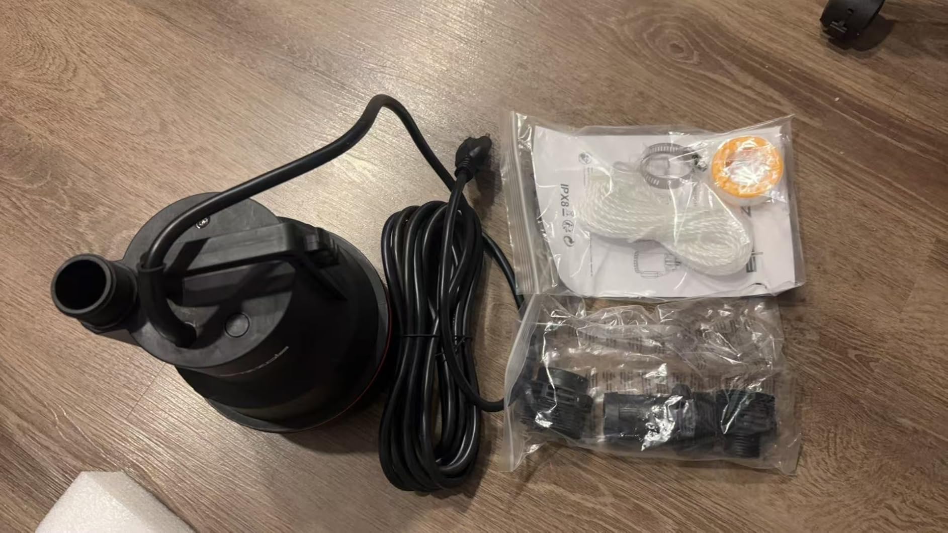 Sump Pump Submersible Utility Water Pump Thermoplastic Portable Electric Water Removal Transfer Pump with 16.4FT Cord for Swimming Pool Basement Garden Pond Tubs Draining, 1/3 HP customer photo 2