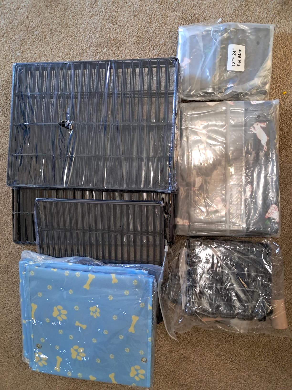 Guinea Pig Cages with Tarp and Bedding Pee Pad Liner, 2-Story Large Guinea Pig Playpen C&C Loft Cage for 2 Rabbit Bunny Chinchilla Small Animal Habitat for Indoor customer photo 2