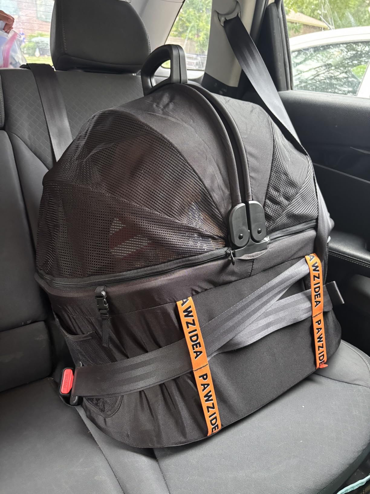 PAWZIDEA Portable Dog Crate for Car Travel, Medium & Large Dogs Up to 80lbs customer photo 2