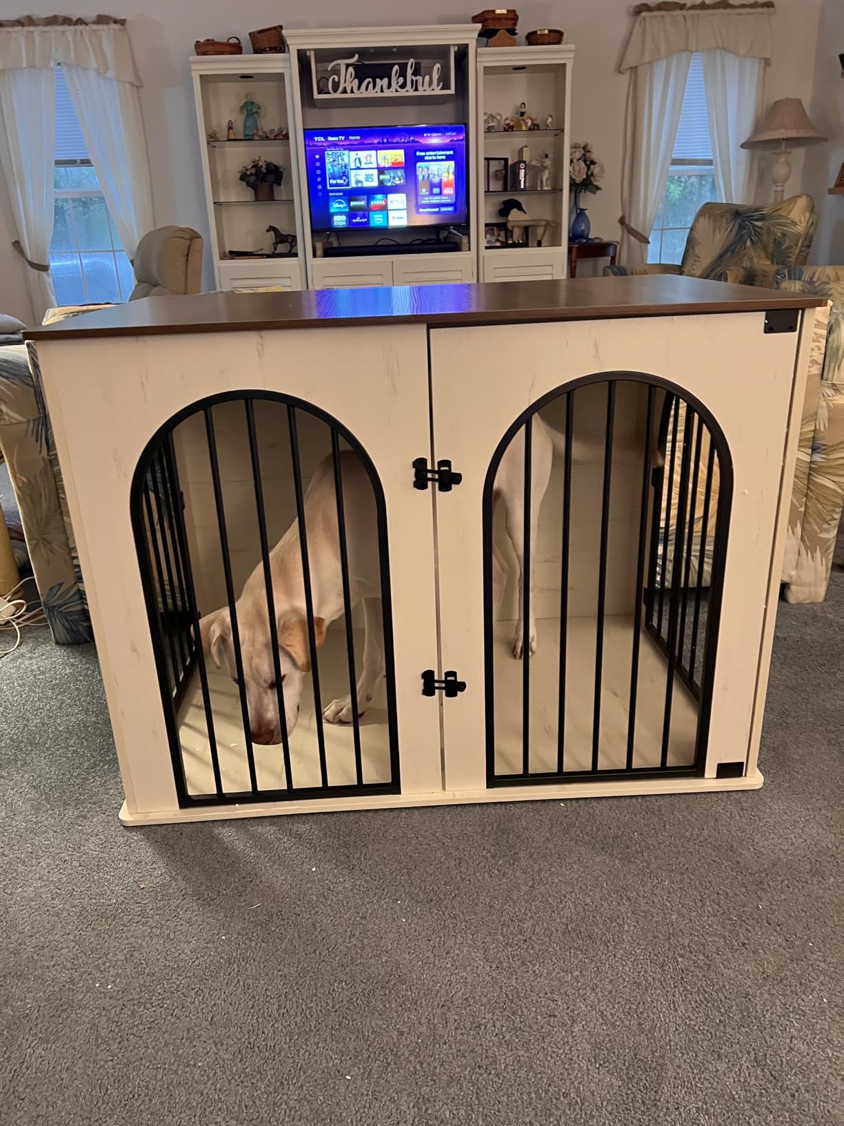 Hzuaneri 31.5'' Dog Crate Furniture,Dog Kennel Indoor for Small/Medium Dogs customer photo 1