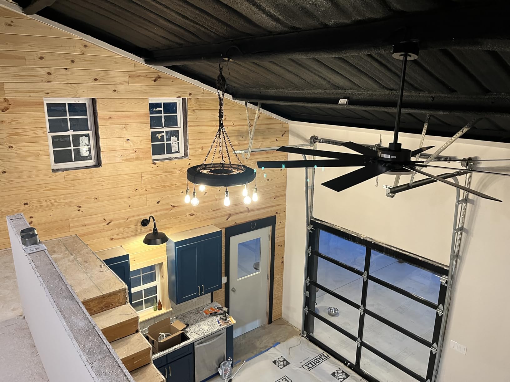 Passky 52 Inch Black Sleek Ceiling Fans with Lights, Remote Control customer photo 1
