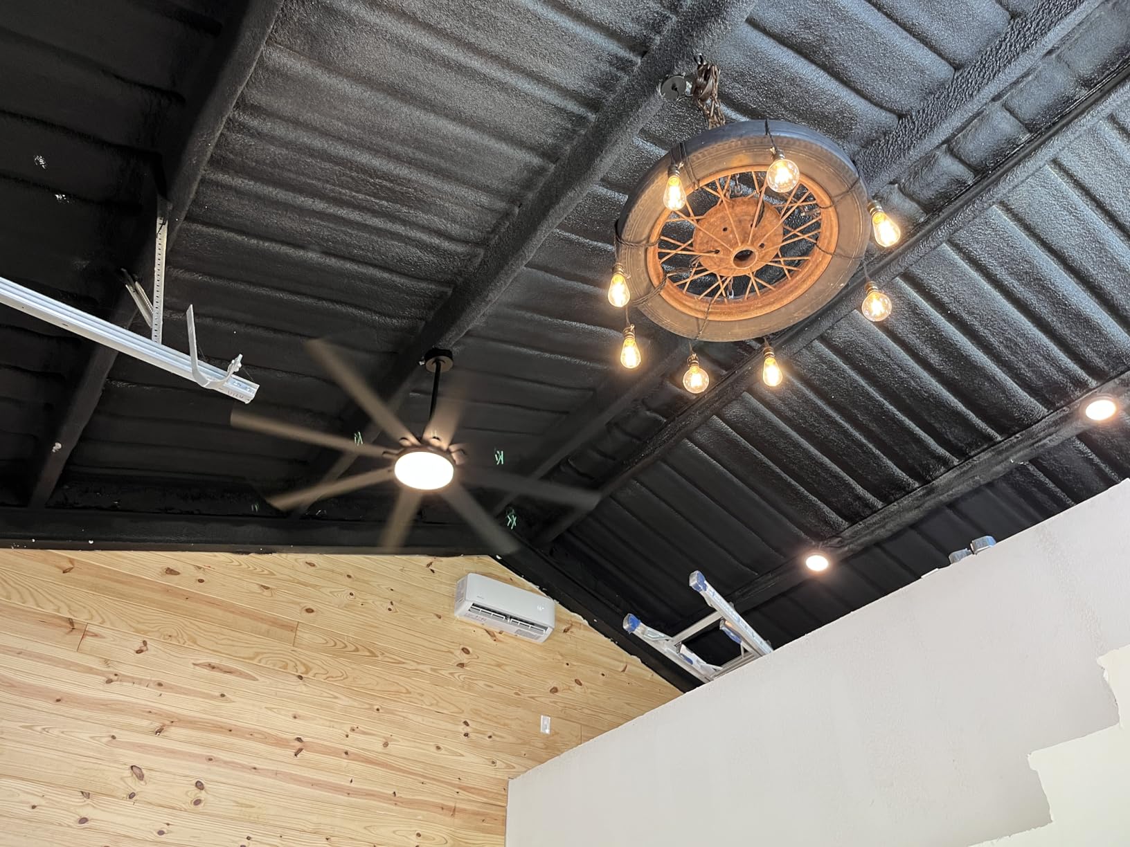 Passky 52 Inch Black Sleek Ceiling Fans with Lights, Remote Control customer photo 2