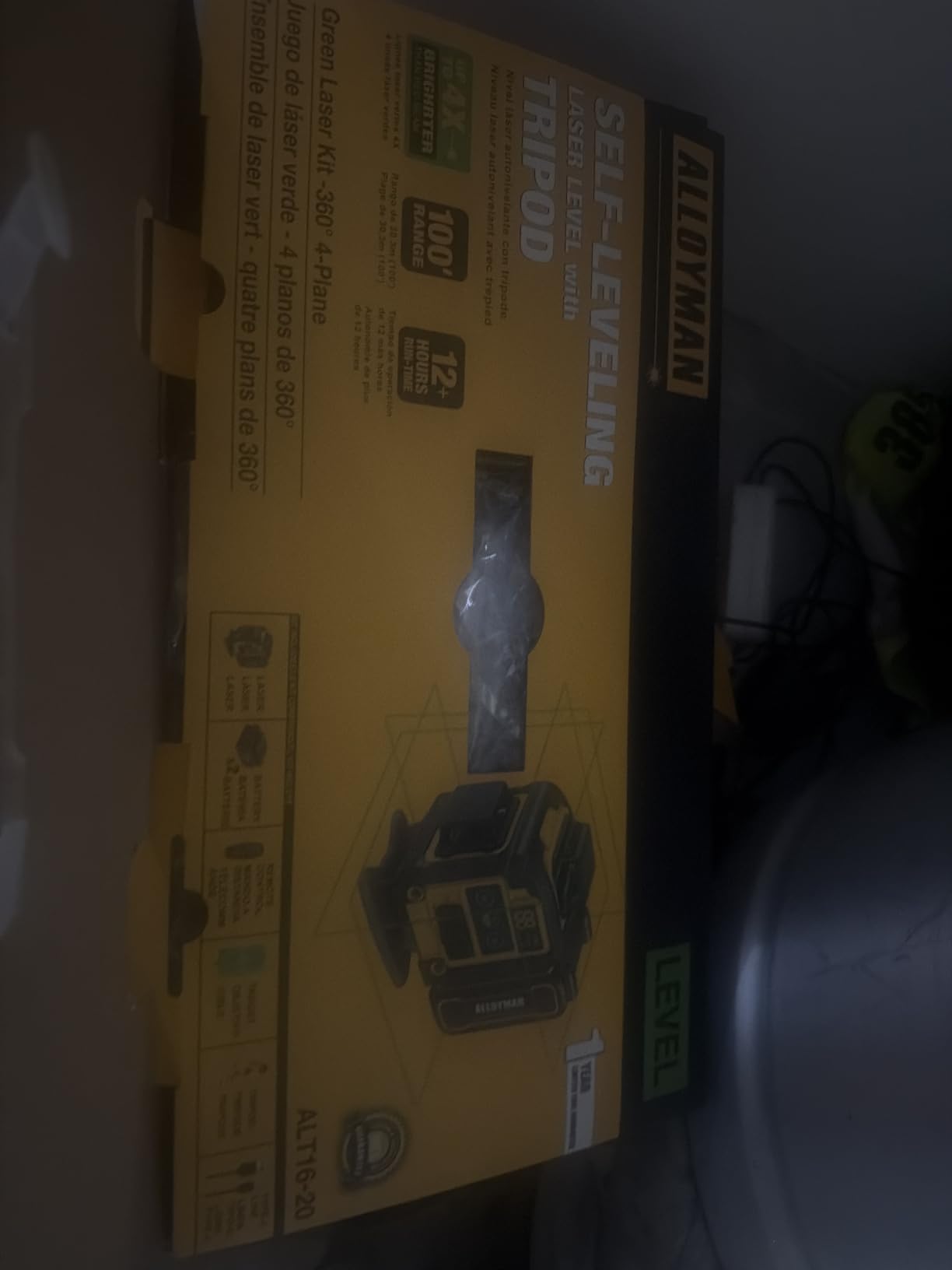 Alloyman Laser Level with Tripod, Laser Level 4× 360° Self Leveling customer photo 1