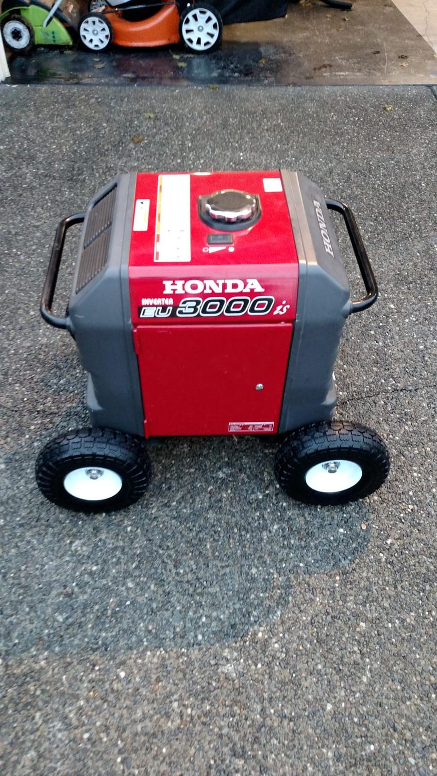 All Terrain Wheel Kit - fits Honda EU3000is Generator, Solid Never Flat Tires (White Wheels) customer photo 2