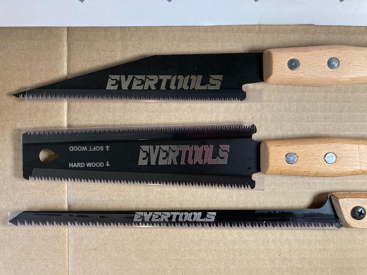 Japanese Hand Saw Set, 3-Piece Pull Saw with 6