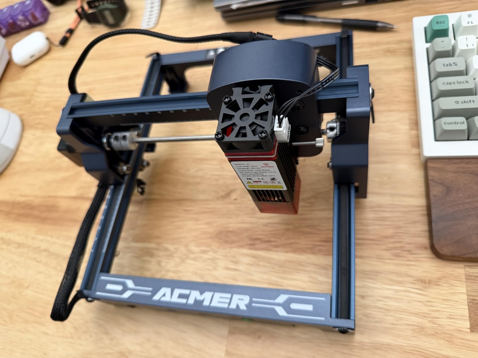 Acmer S2 20W Laser Engraver, Diode Lazer Machine with 25L Air Assist customer photo 1