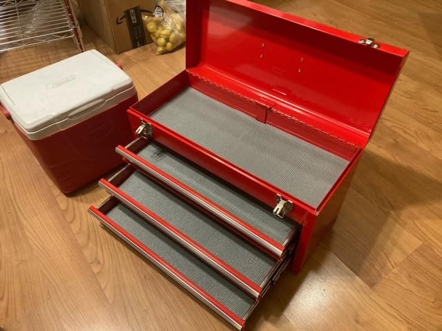 BIG RED Metal Tool Box, 20.5-inch, Portable Metal Tool Box with 3 Drawers customer photo 2