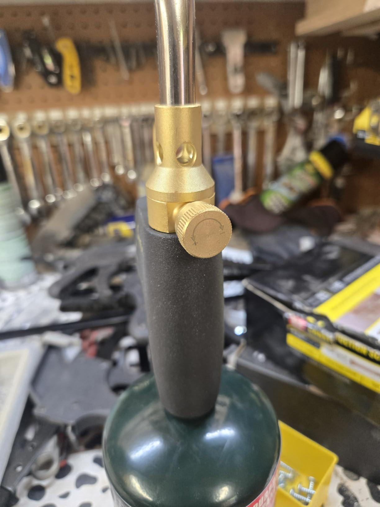 Propane Torch Head, Upgraded 10,000 BTU, Built-in Regulator&Flame Lock, 360° All-Angle Burn Plumbing Torch Compatible with MAPP/MAP-Pro/Propane for Soldering, CSA Certified customer photo 1