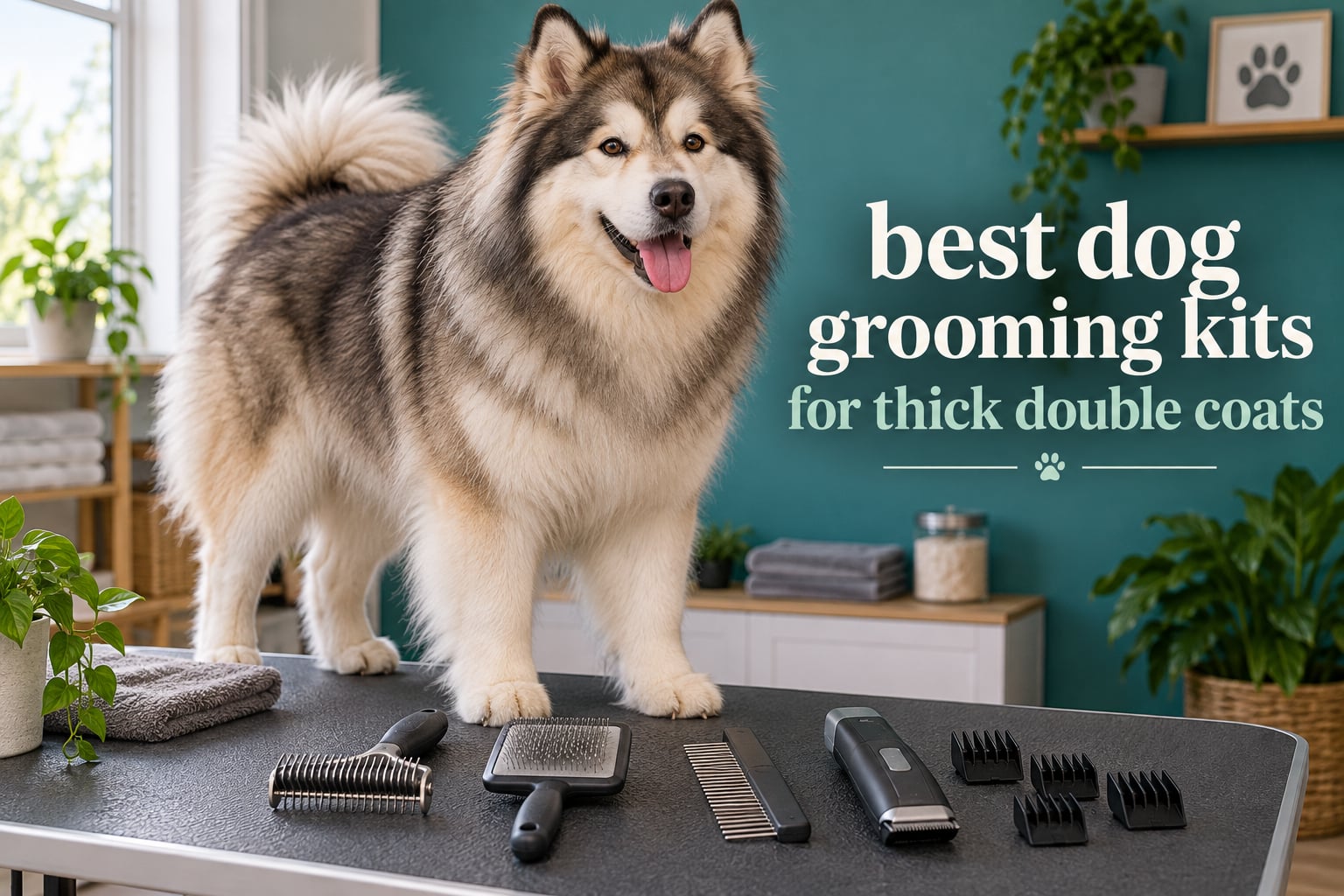 best dog grooming kits for thick double coats