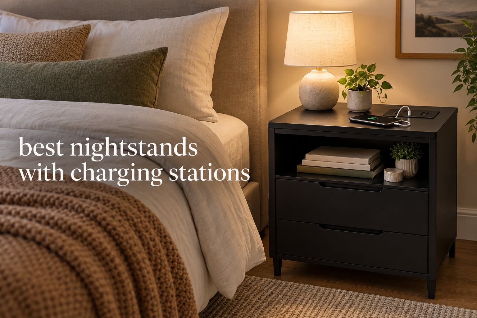 best nightstands with charging stations