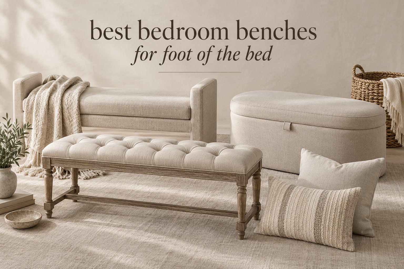 best bedroom benches for foot of the bed