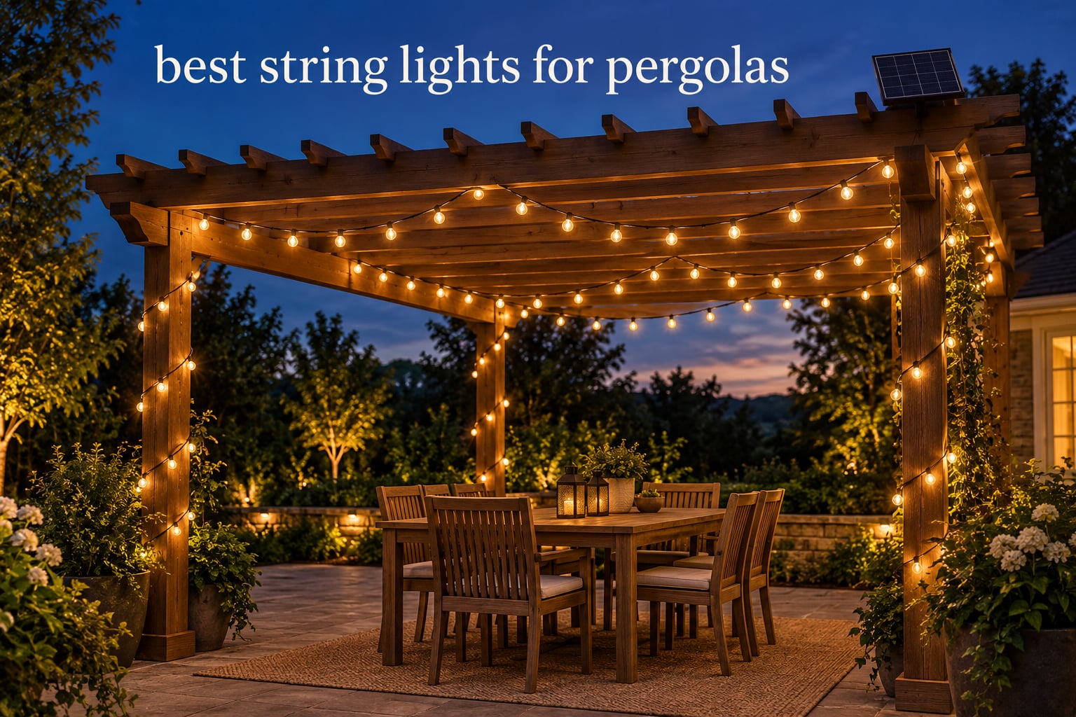 best string lights for pergolas