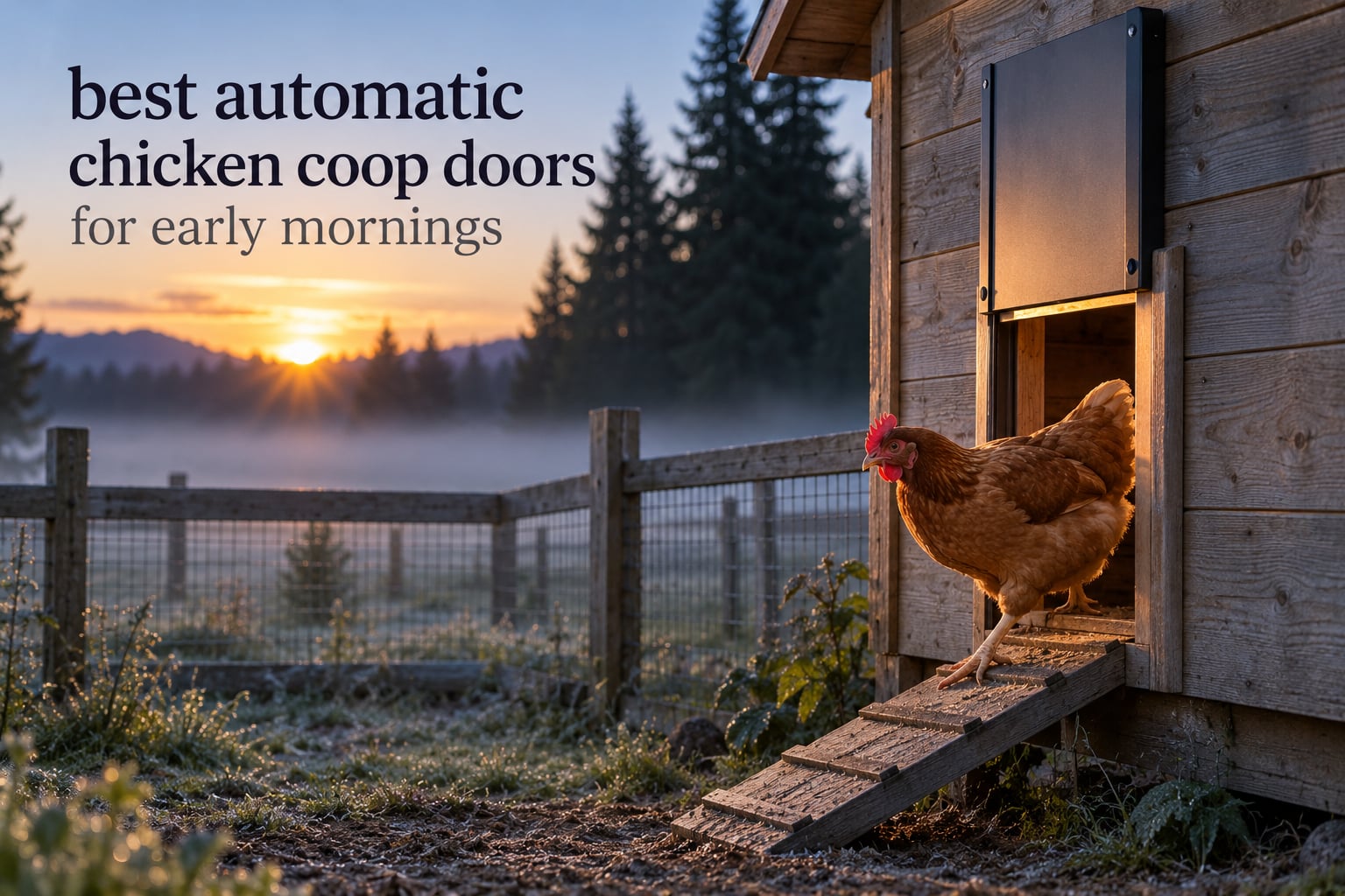 best automatic chicken coop doors for early mornings