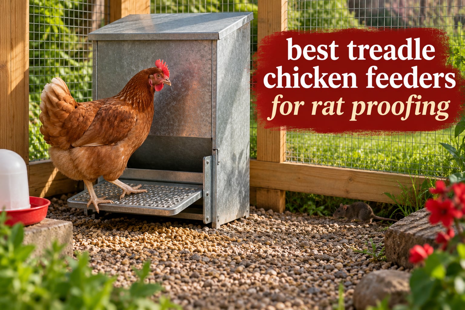 best treadle chicken feeders for rat proofing