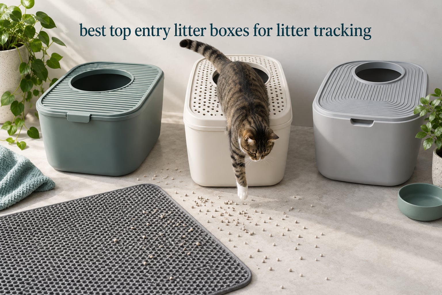 best top entry litter boxes for litter tracking