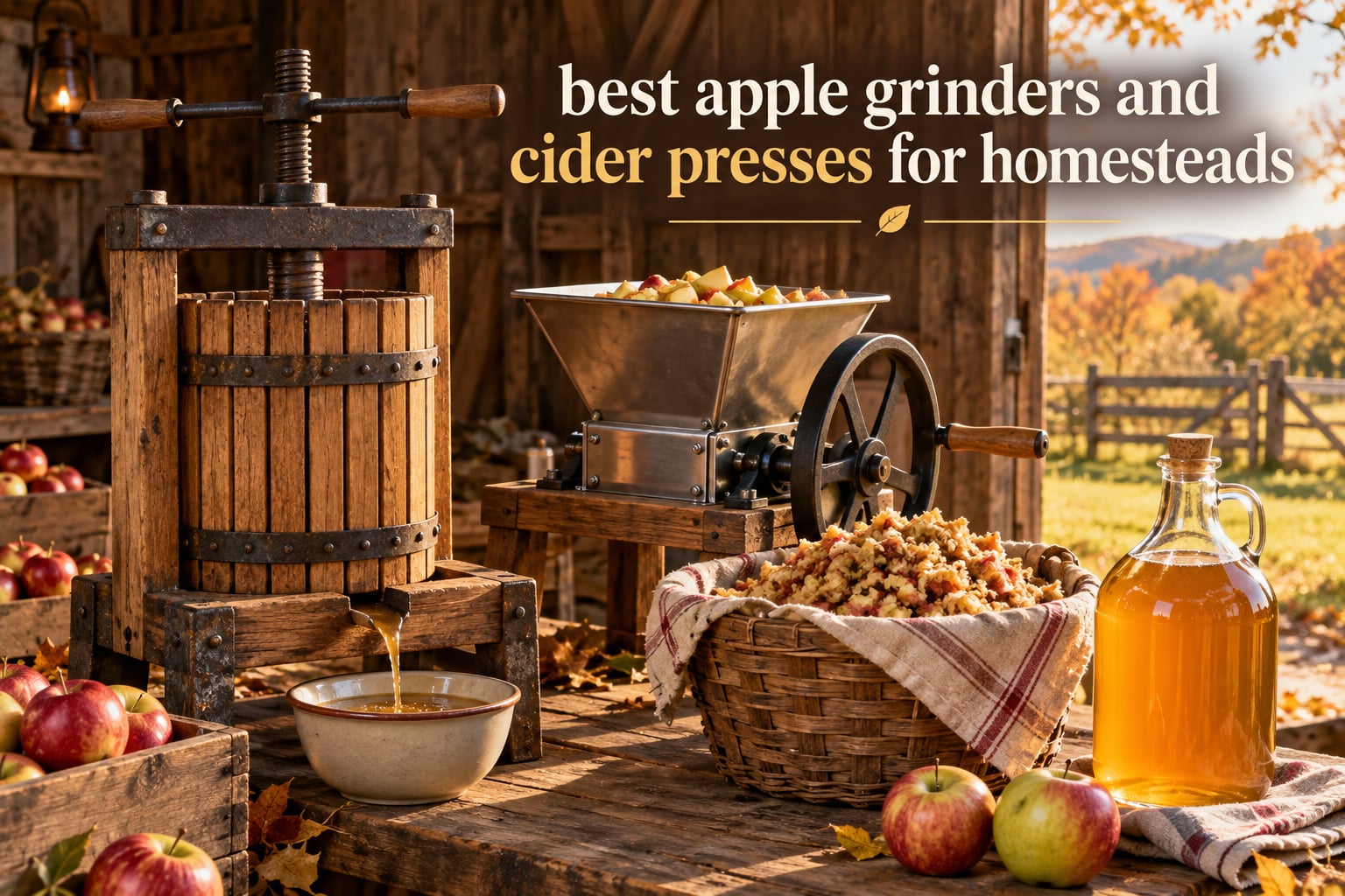 best apple grinders and cider presses for homesteads
